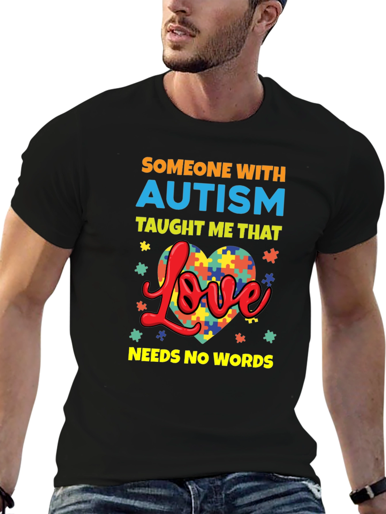 Autism Awareness T-Shirt Love Needs No Words