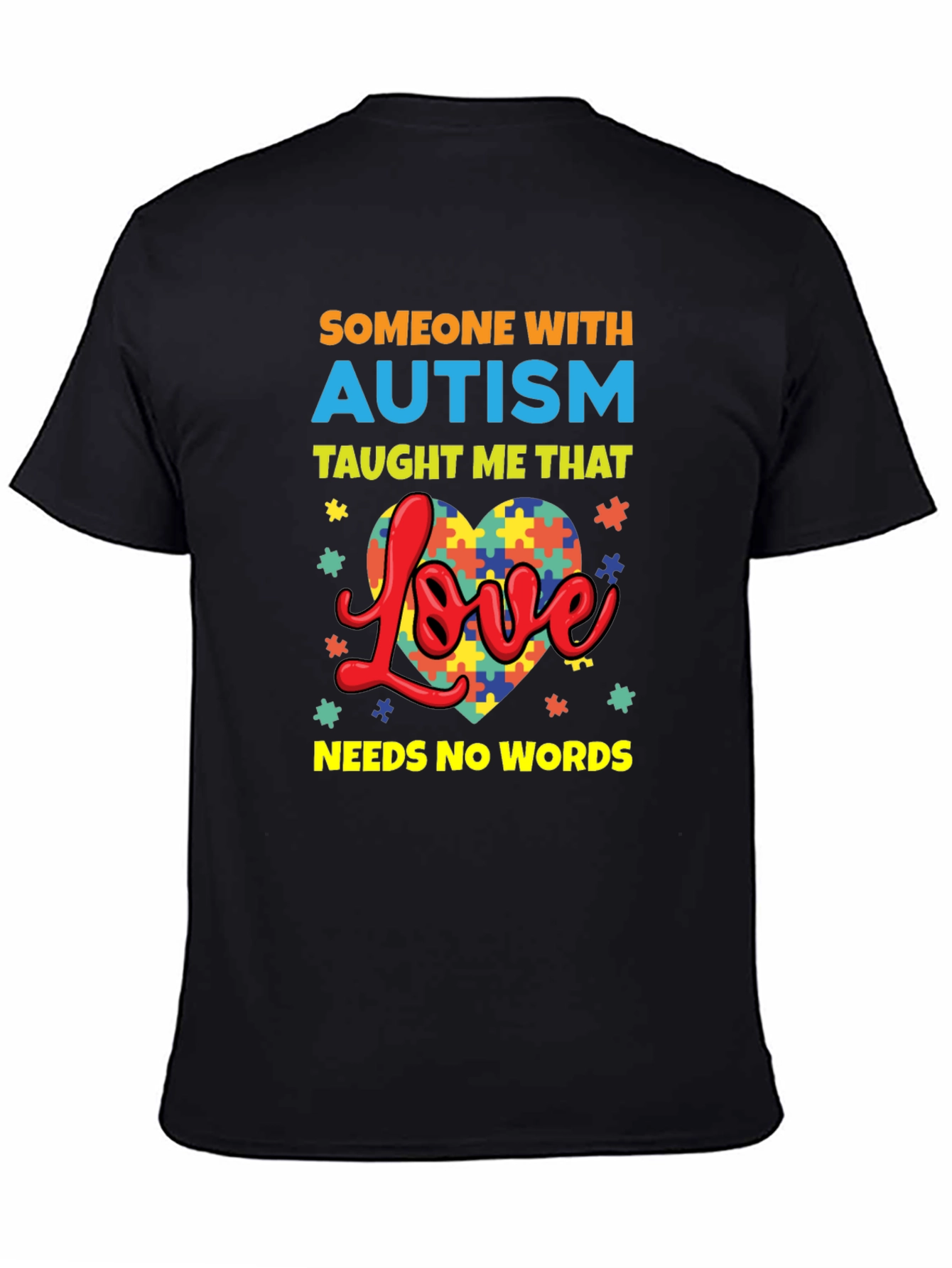 Autism Awareness T-Shirt Love Needs No Words