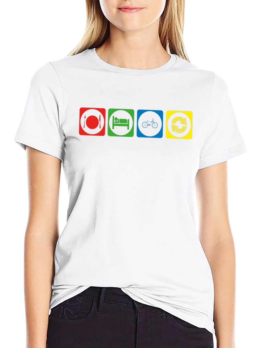 Eat Sleep Cycle Repeat Graphic T-Shirt