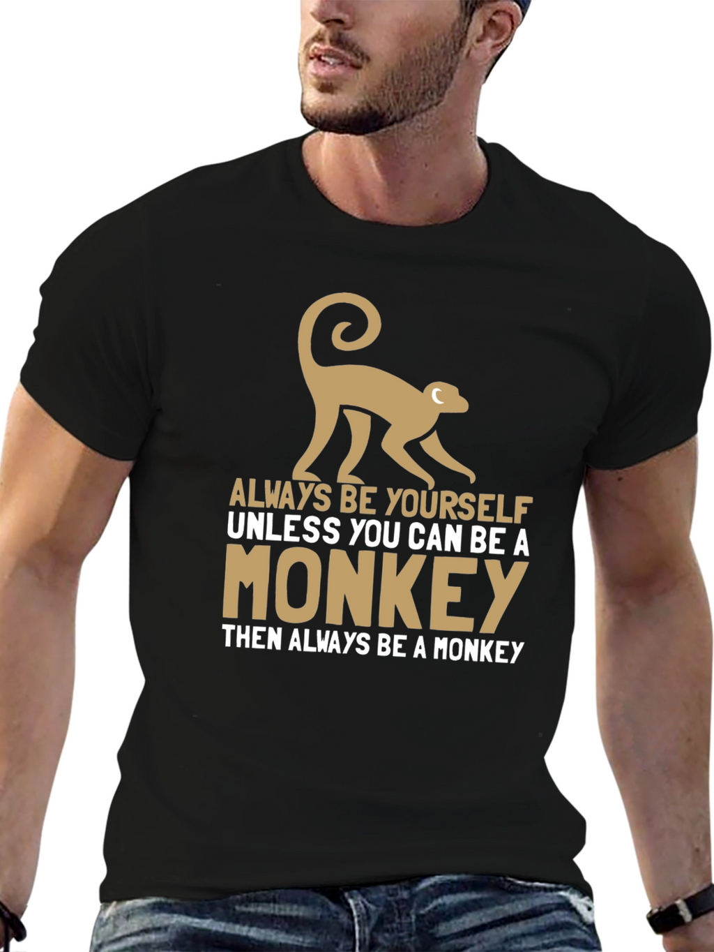 Funny Monkey Graphic T-Shirt