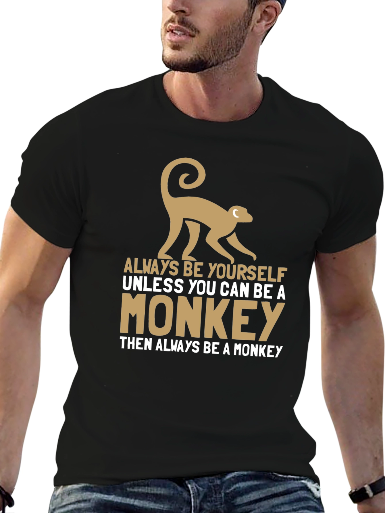 Funny Monkey Graphic T-Shirt