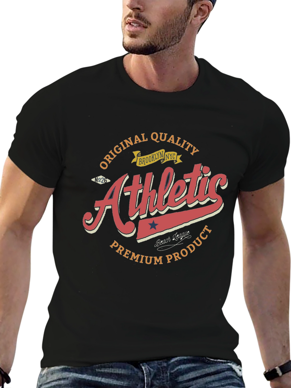 Mens Athletic Graphic T-Shirt