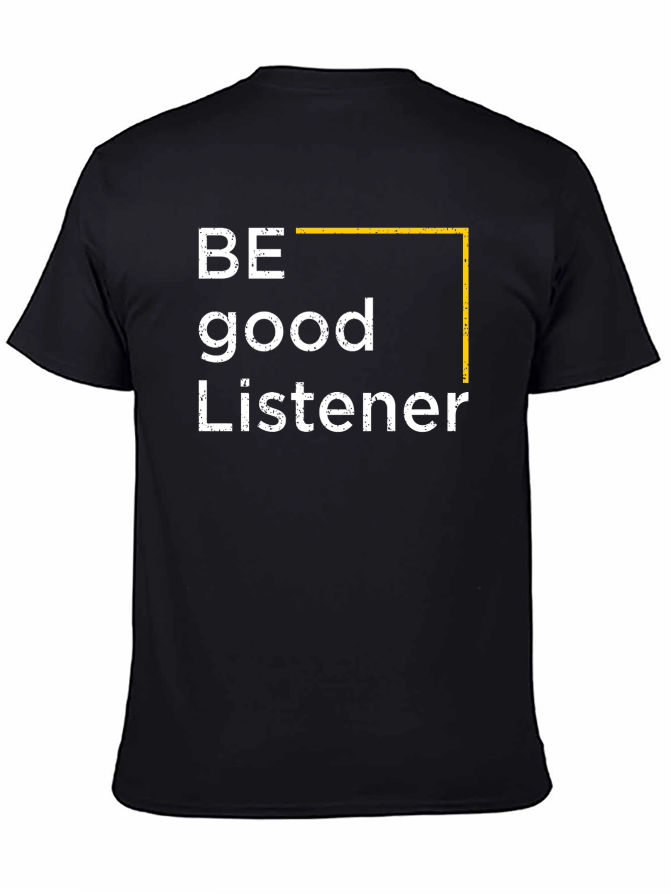 Be Good Listener Graphic Tee - Black Cotton T-Shirt