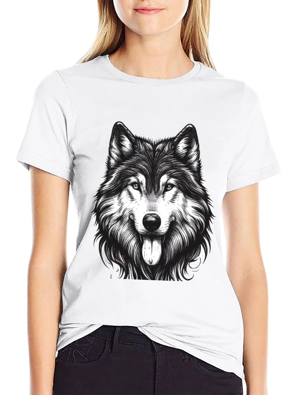 Wolf Graphic Print T-Shirt
