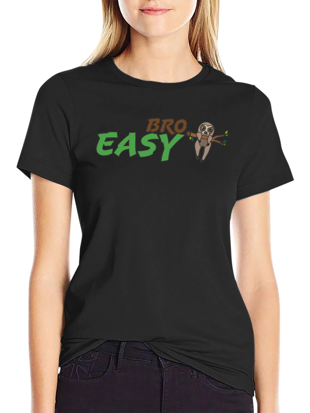 Bro Easy Sloth Graphic T-Shirt - Relaxed Fit