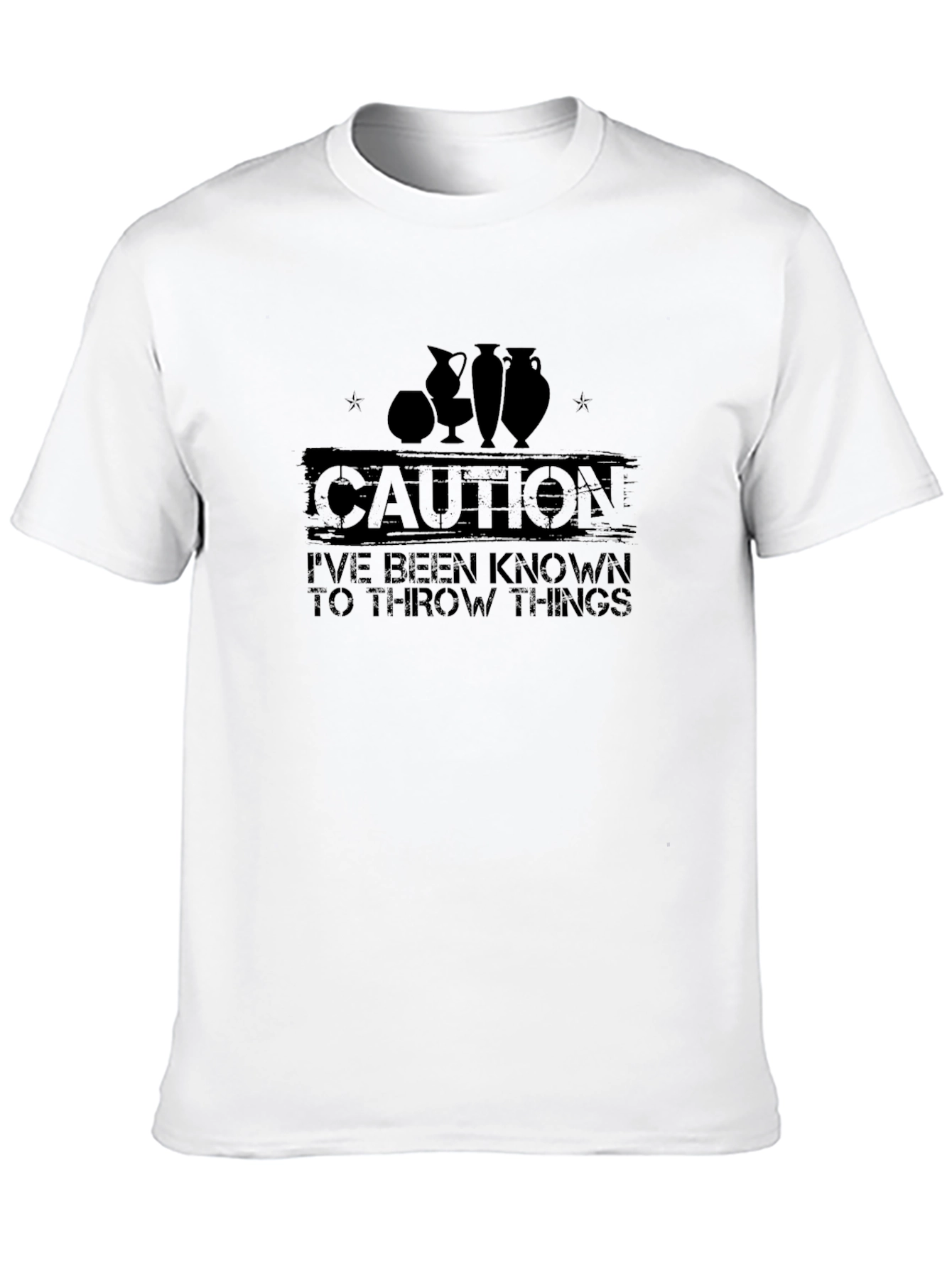 Caution: I Throw Things Pottery T-Shirt