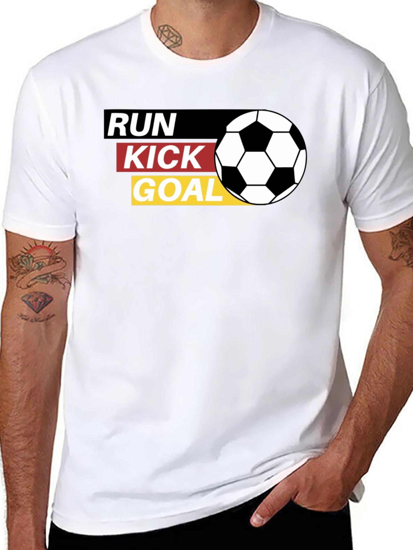 Run Kick Goal Soccer T-Shirt