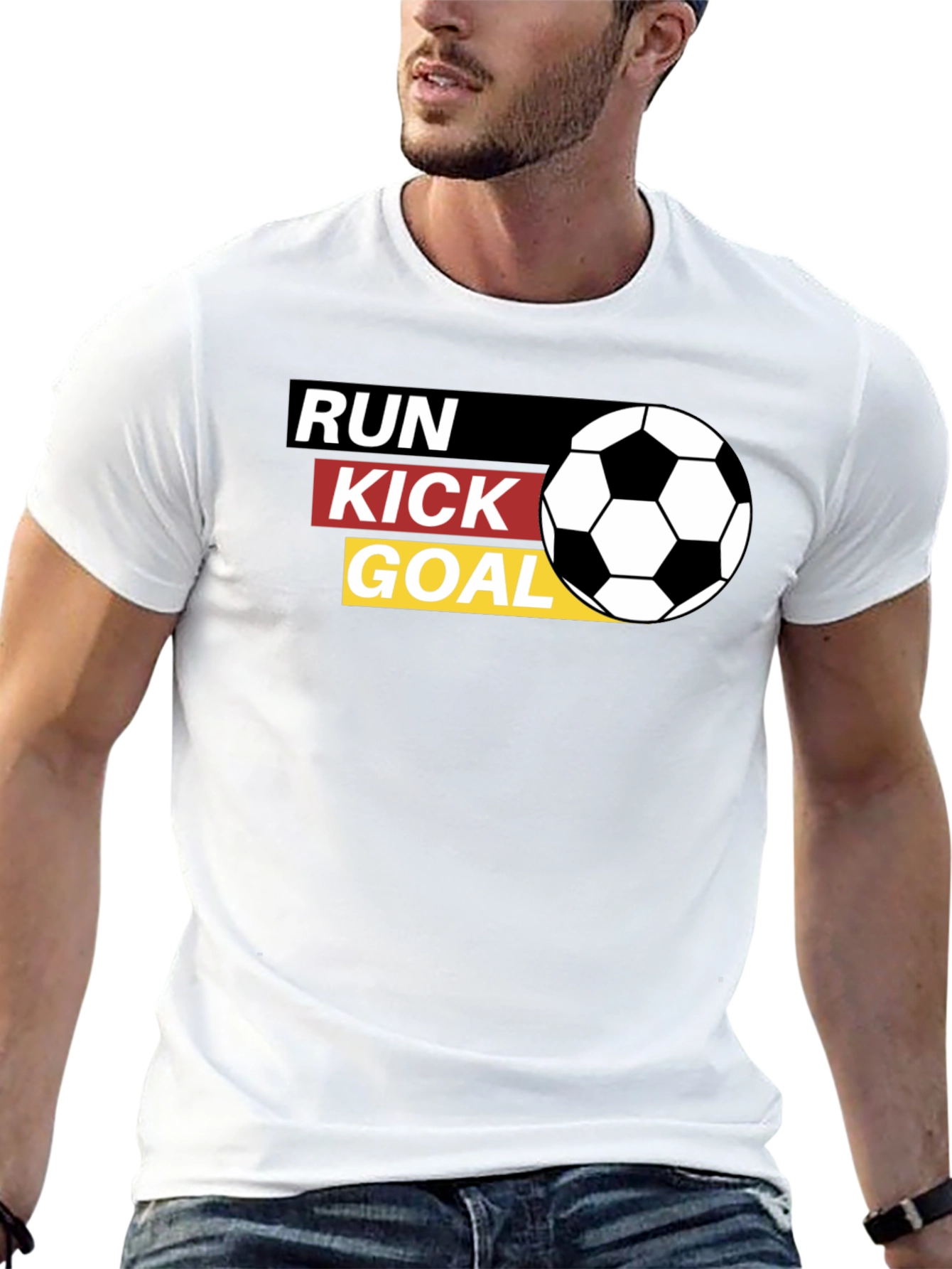 Run Kick Goal Soccer T-Shirt