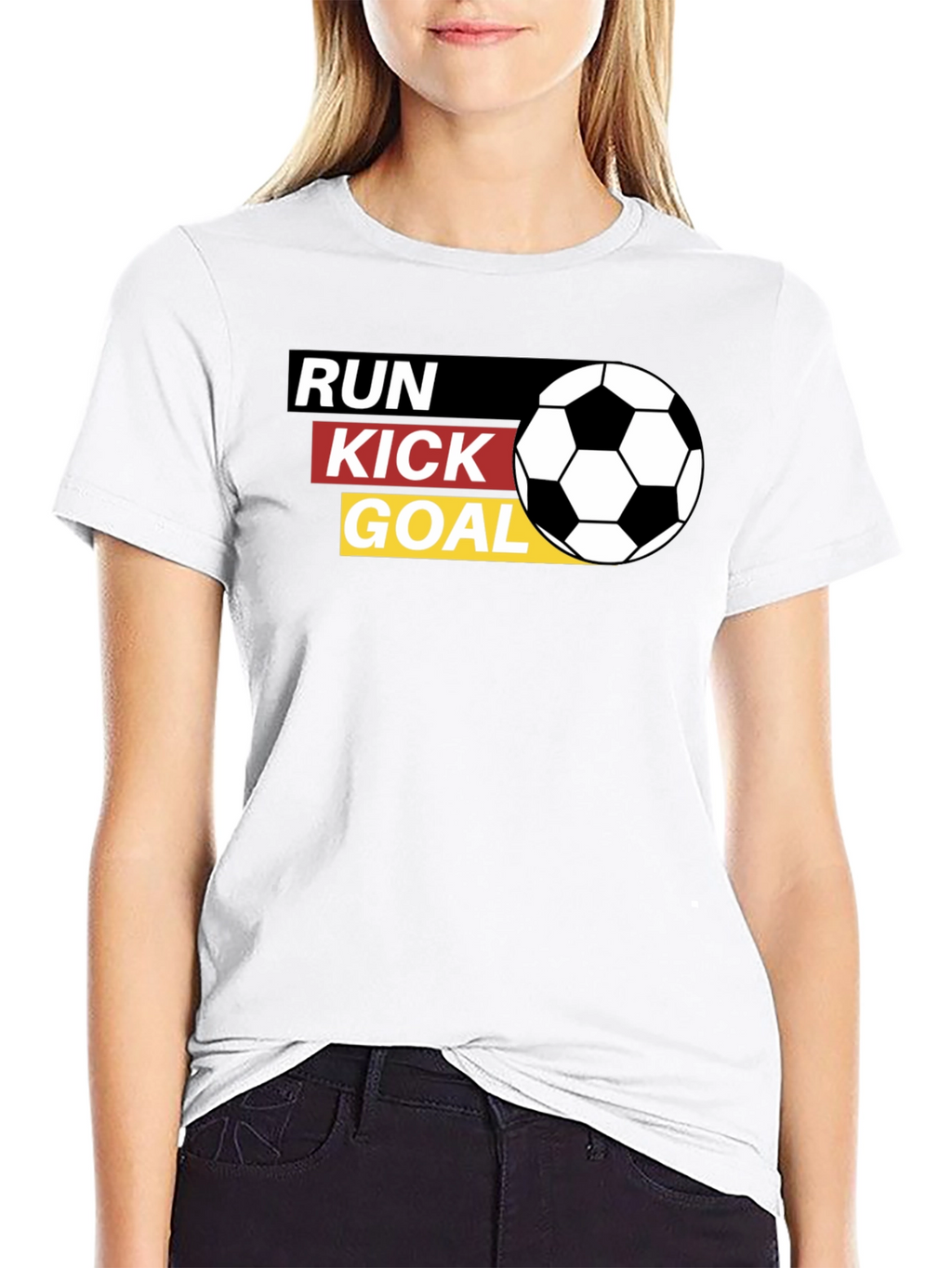 Run Kick Goal Soccer T-Shirt
