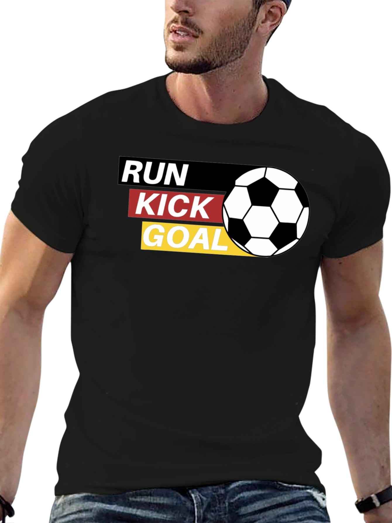 Run Kick Goal Soccer T-Shirt