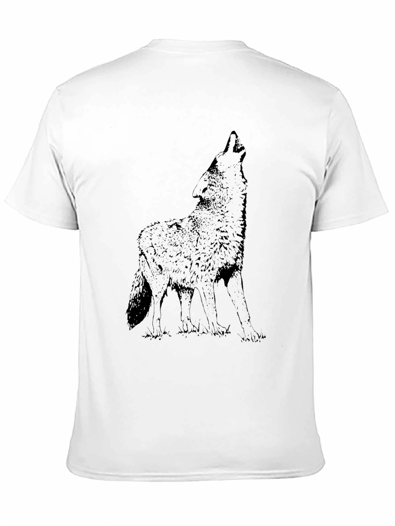 Howling Wolf Graphic T-Shirt - Black