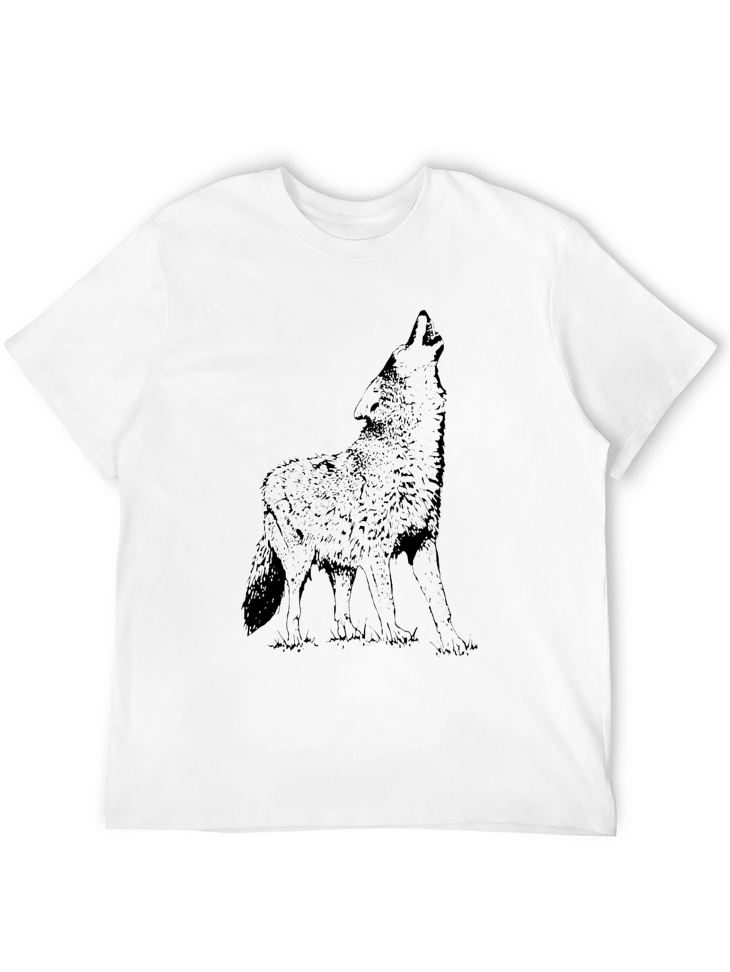 Howling Wolf Graphic T-Shirt - Black