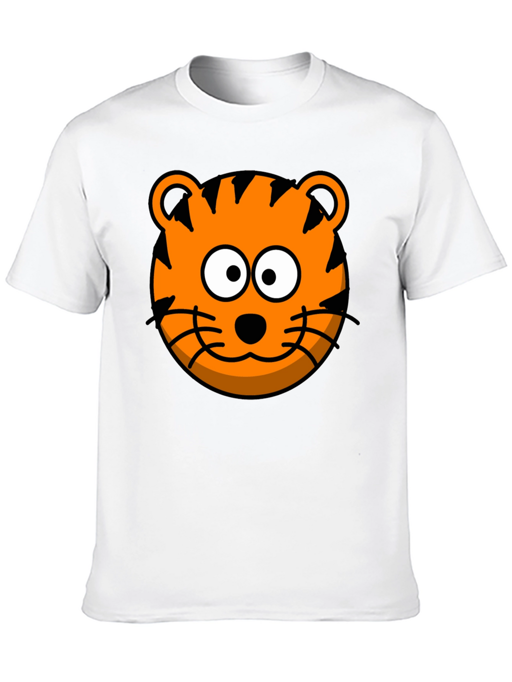 Funny Tiger Graphic Tee - Cartoon Animal Black T-Shirt