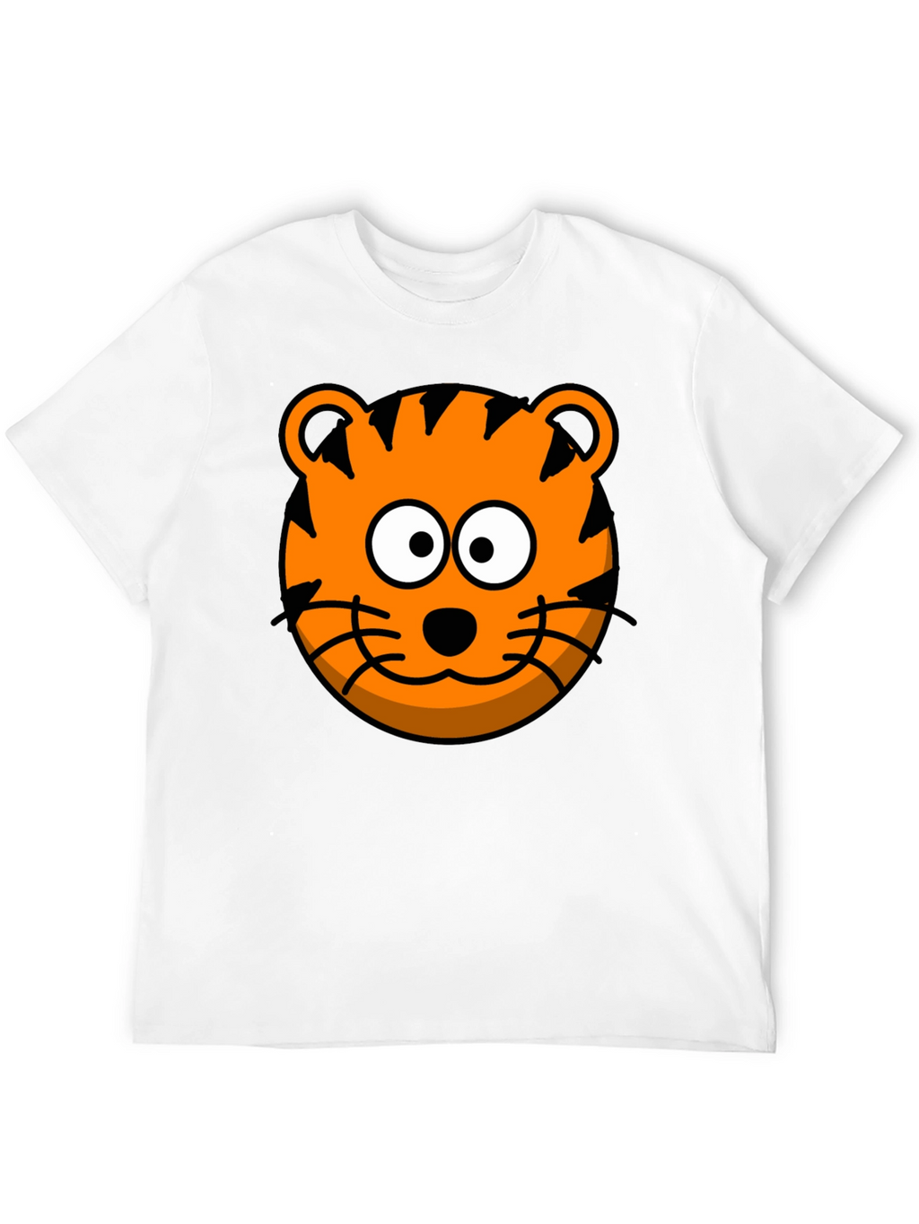 Funny Tiger Graphic Tee - Cartoon Animal Black T-Shirt