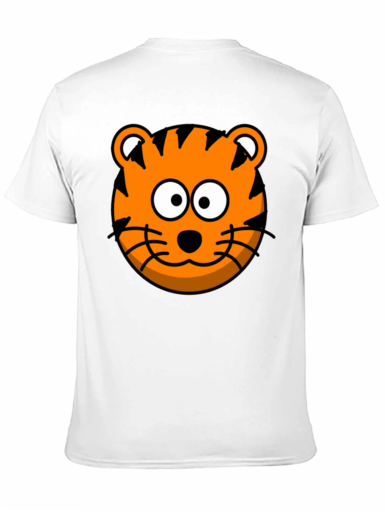 Funny Tiger Graphic Tee - Cartoon Animal Black T-Shirt