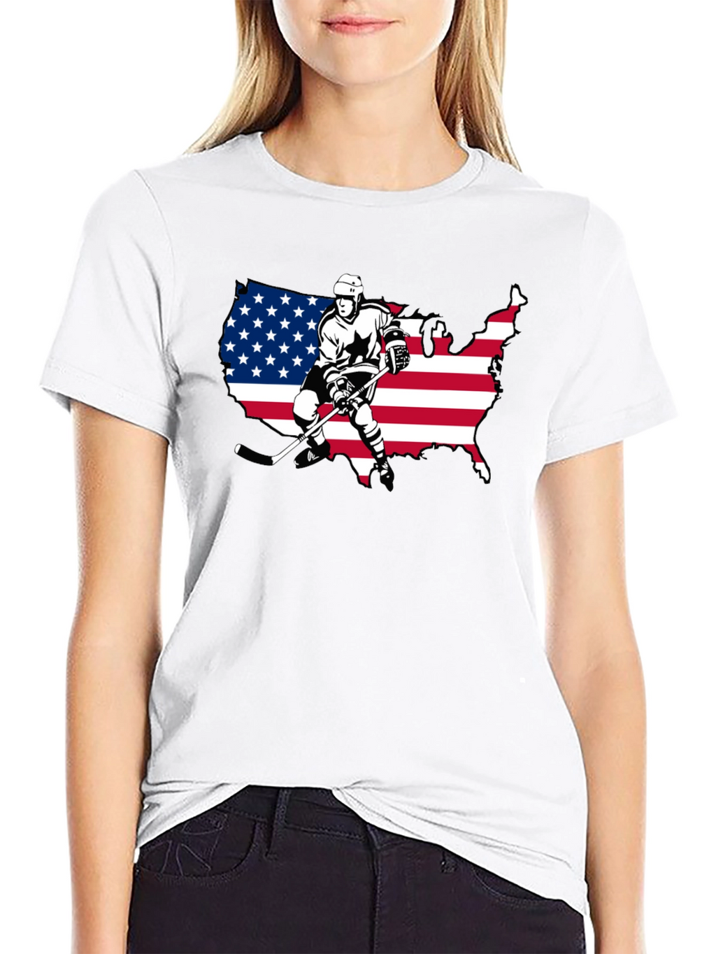 USA Hockey Graphic Tee - Patriotic Style