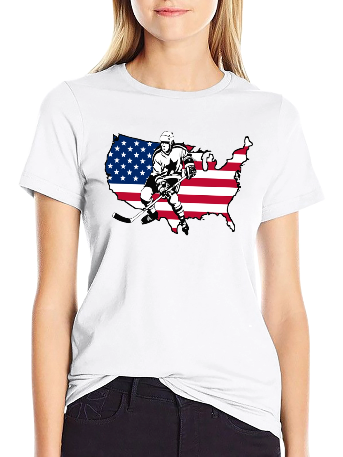 USA Hockey Graphic Tee - Patriotic Style