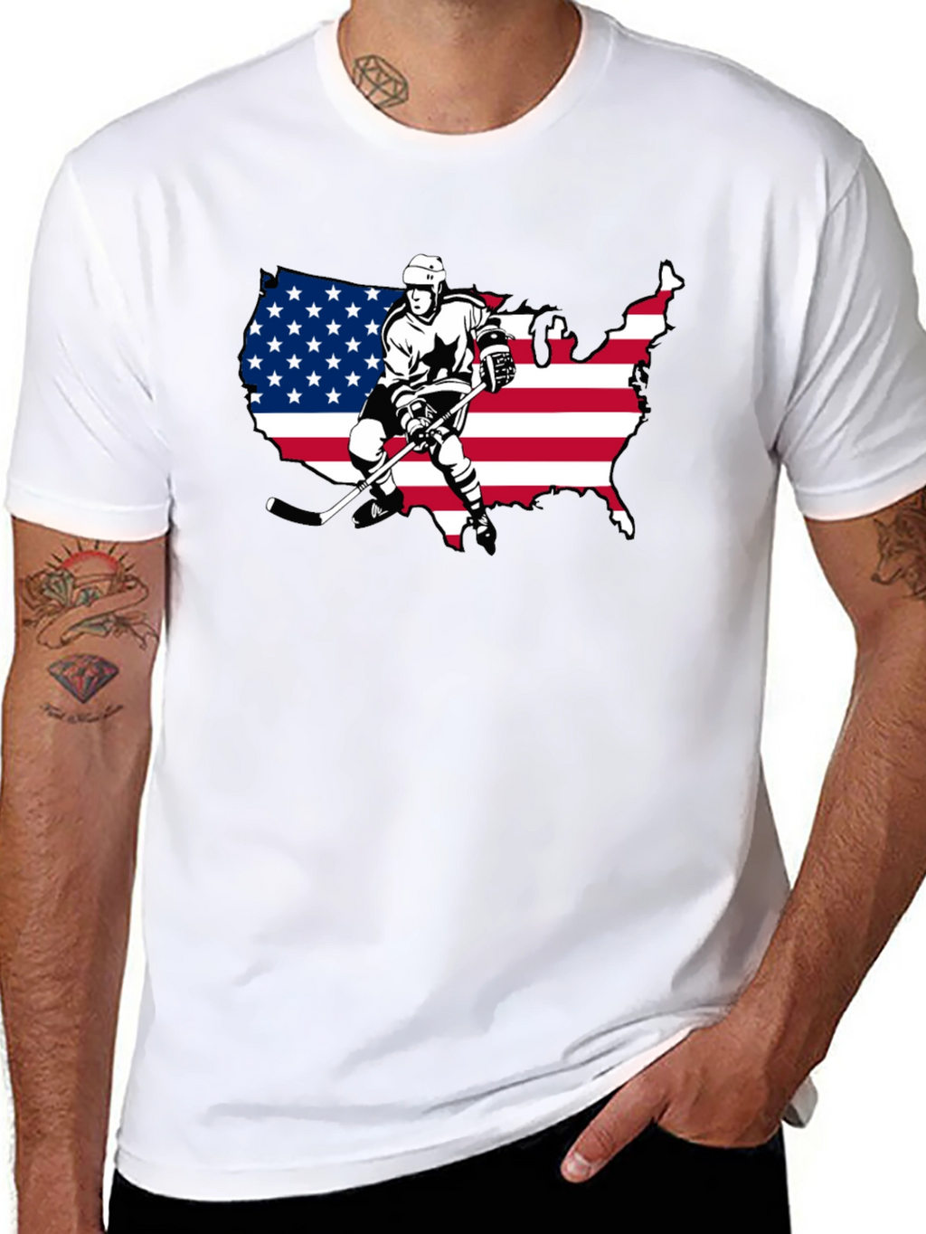 USA Hockey Graphic Tee - Patriotic Style