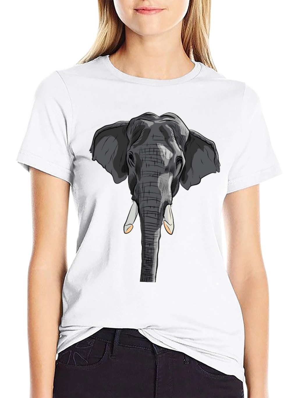 Elephant Graphic T-Shirt - Stylish Animal Print Tee