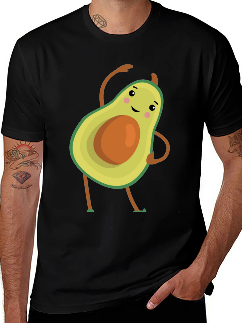Dancing Avocado Graphic Tee - Unique Design