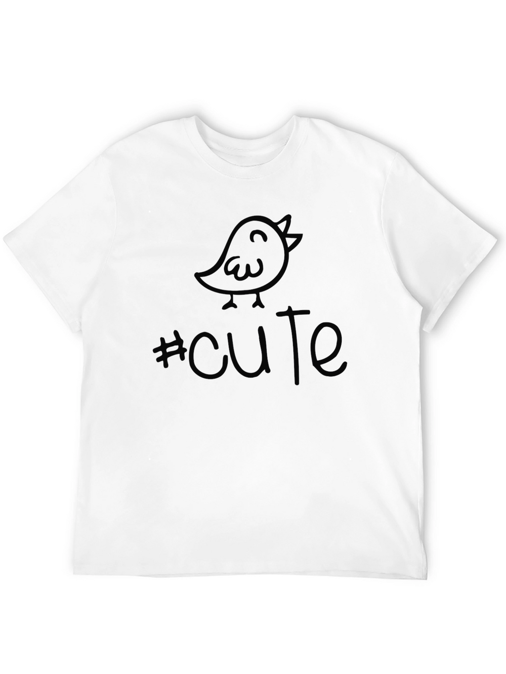 Cute Birdie Tee - Unisex Black Cotton T-Shirt