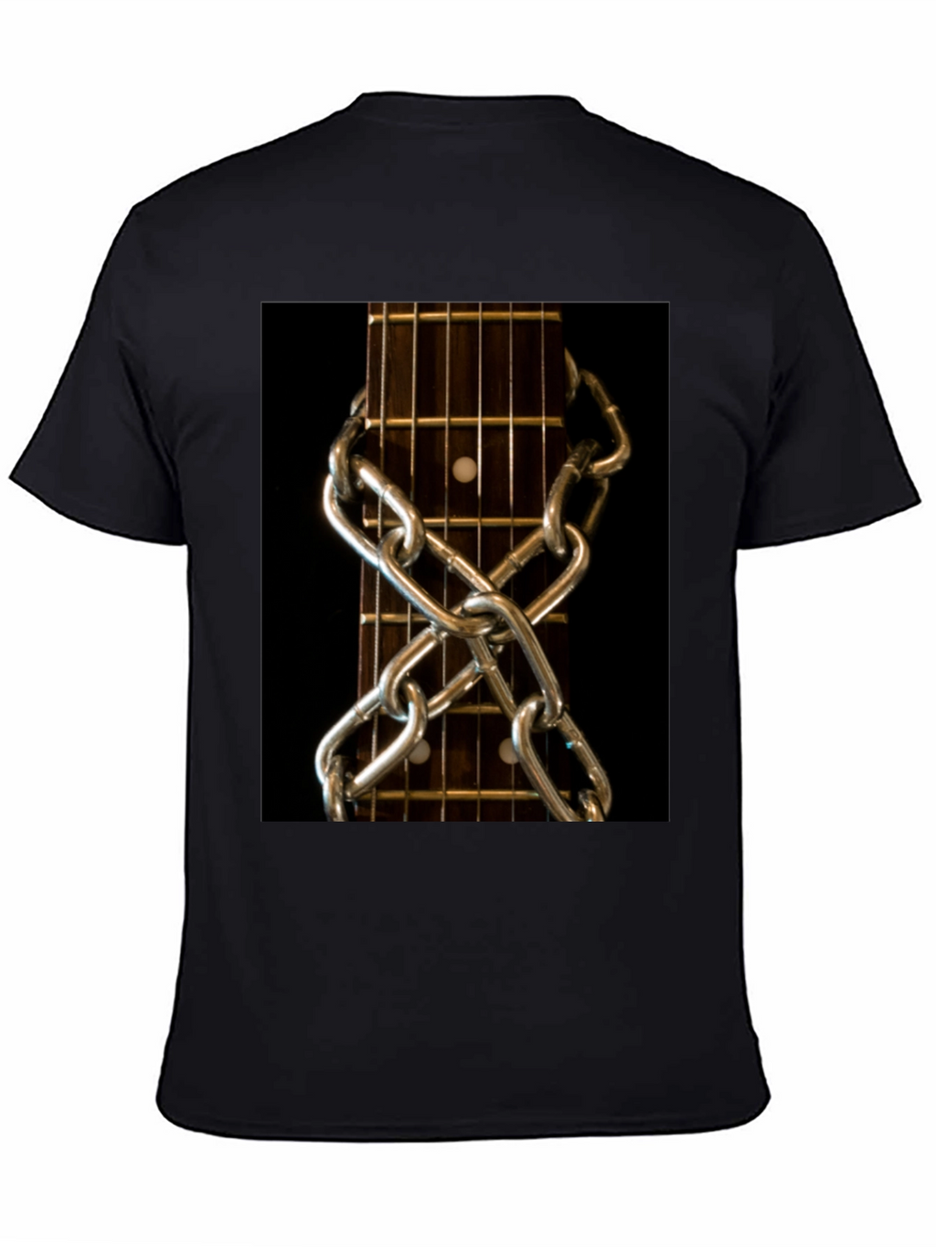 Guitar Neck & Chain Graphic T-Shirt