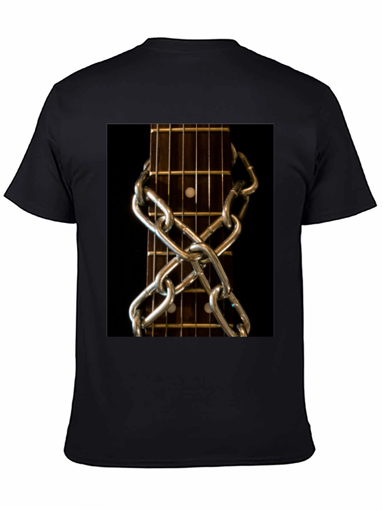 Guitar Neck & Chain Graphic T-Shirt