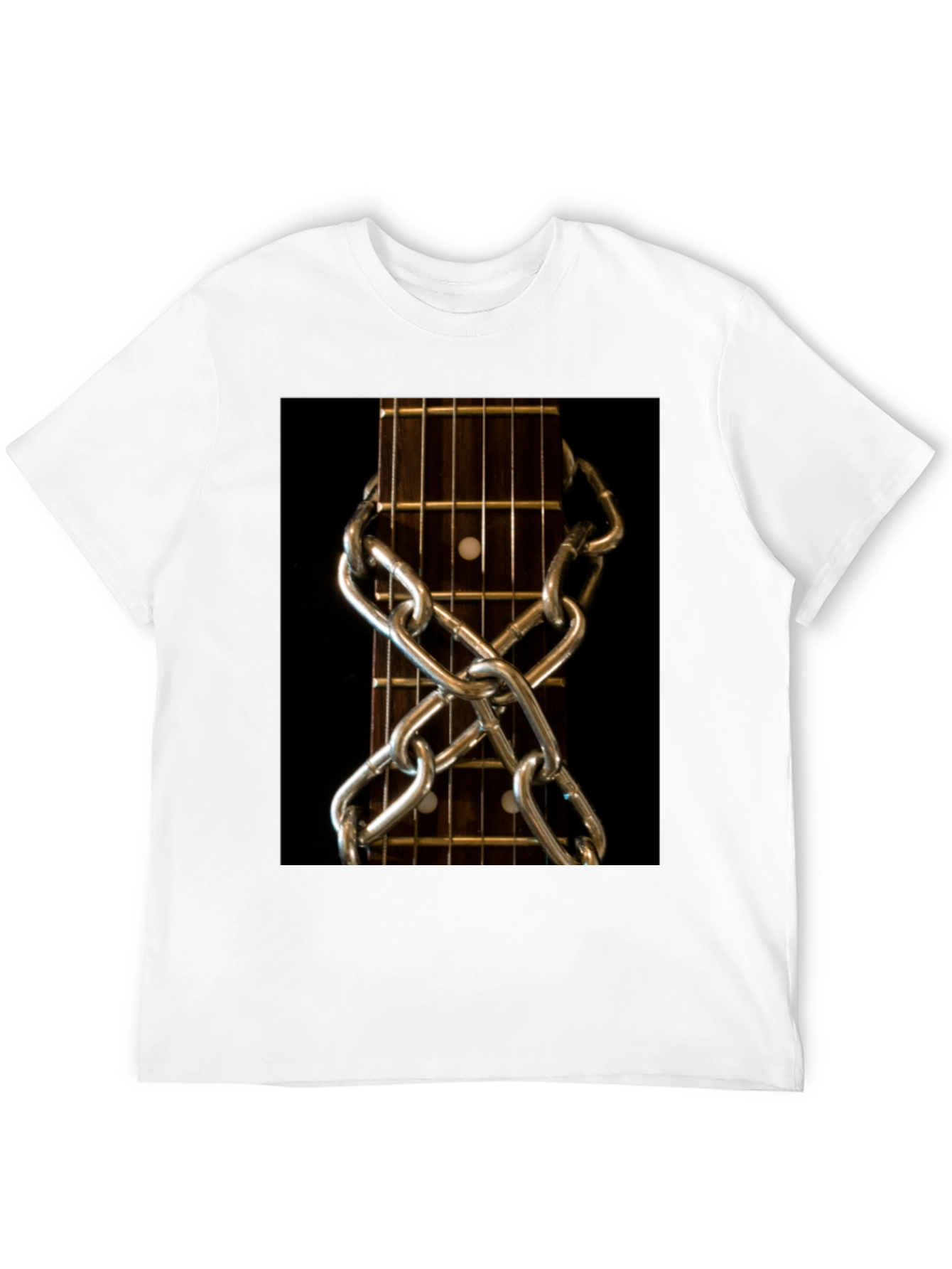 Guitar Neck & Chain Graphic T-Shirt