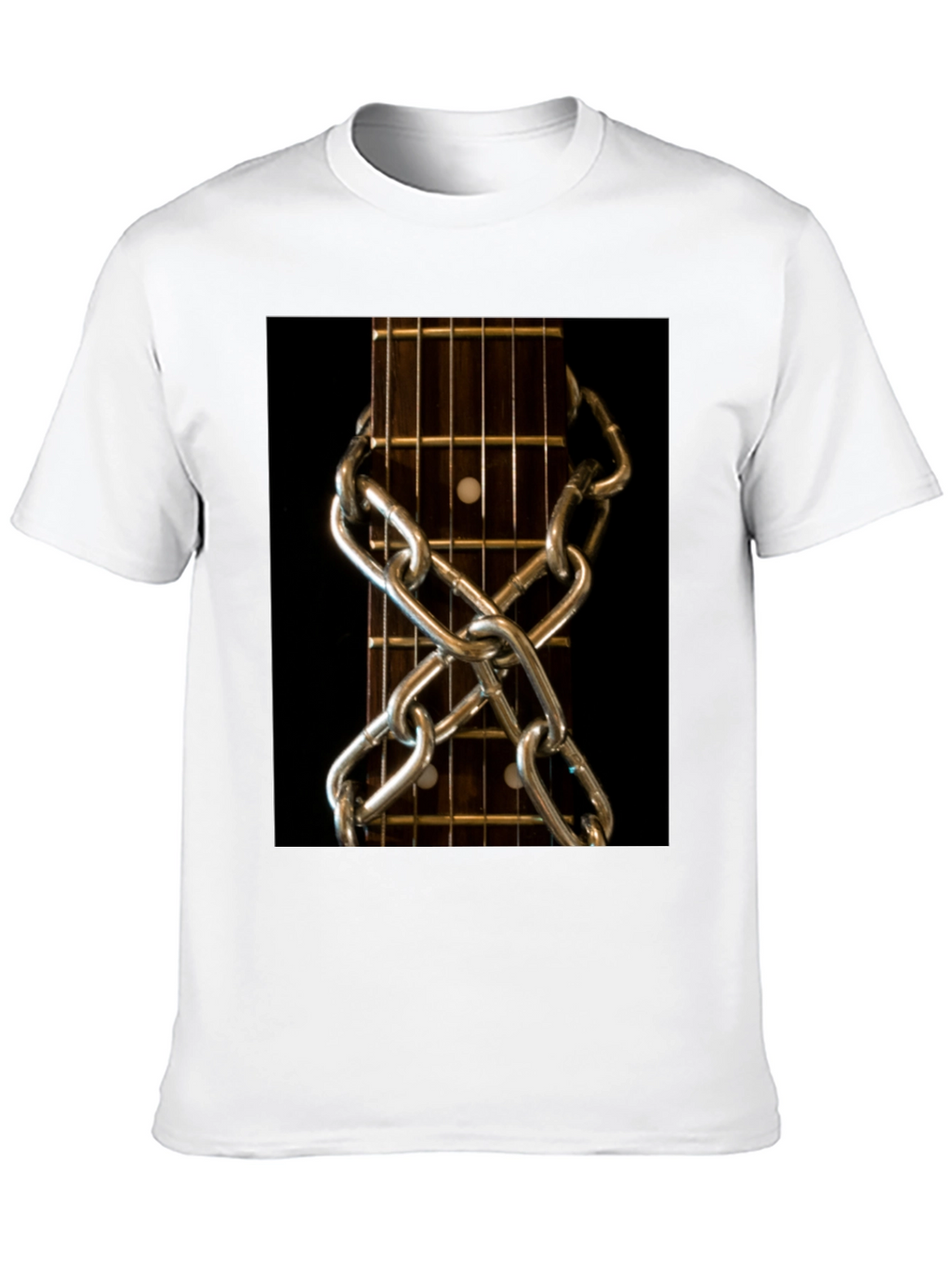 Guitar Neck & Chain Graphic T-Shirt
