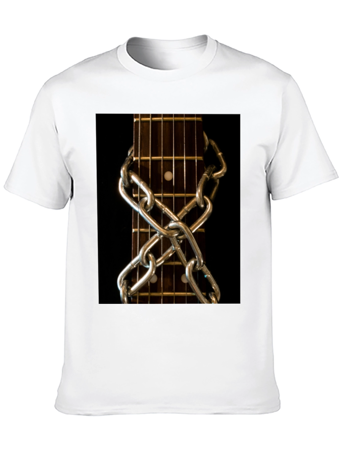 Guitar Neck & Chain Graphic T-Shirt