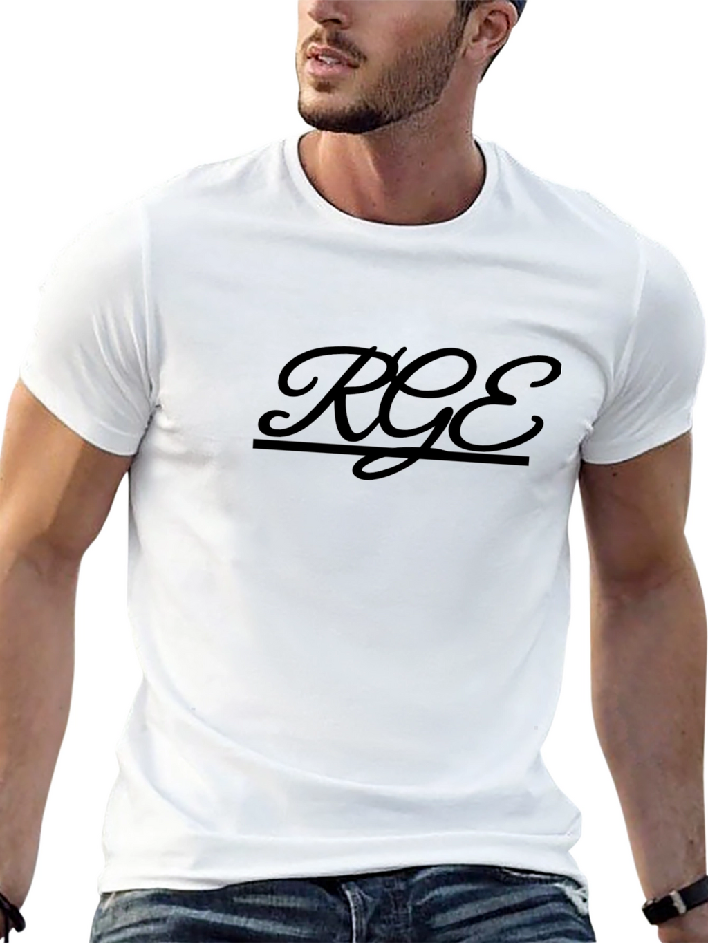 Stylish Black RGE Graphic Tee - Casual Comfort