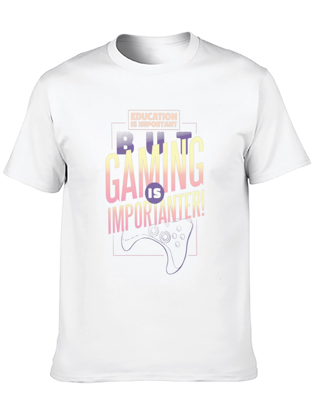 Gaming is Importanter Graphic Tee - Black