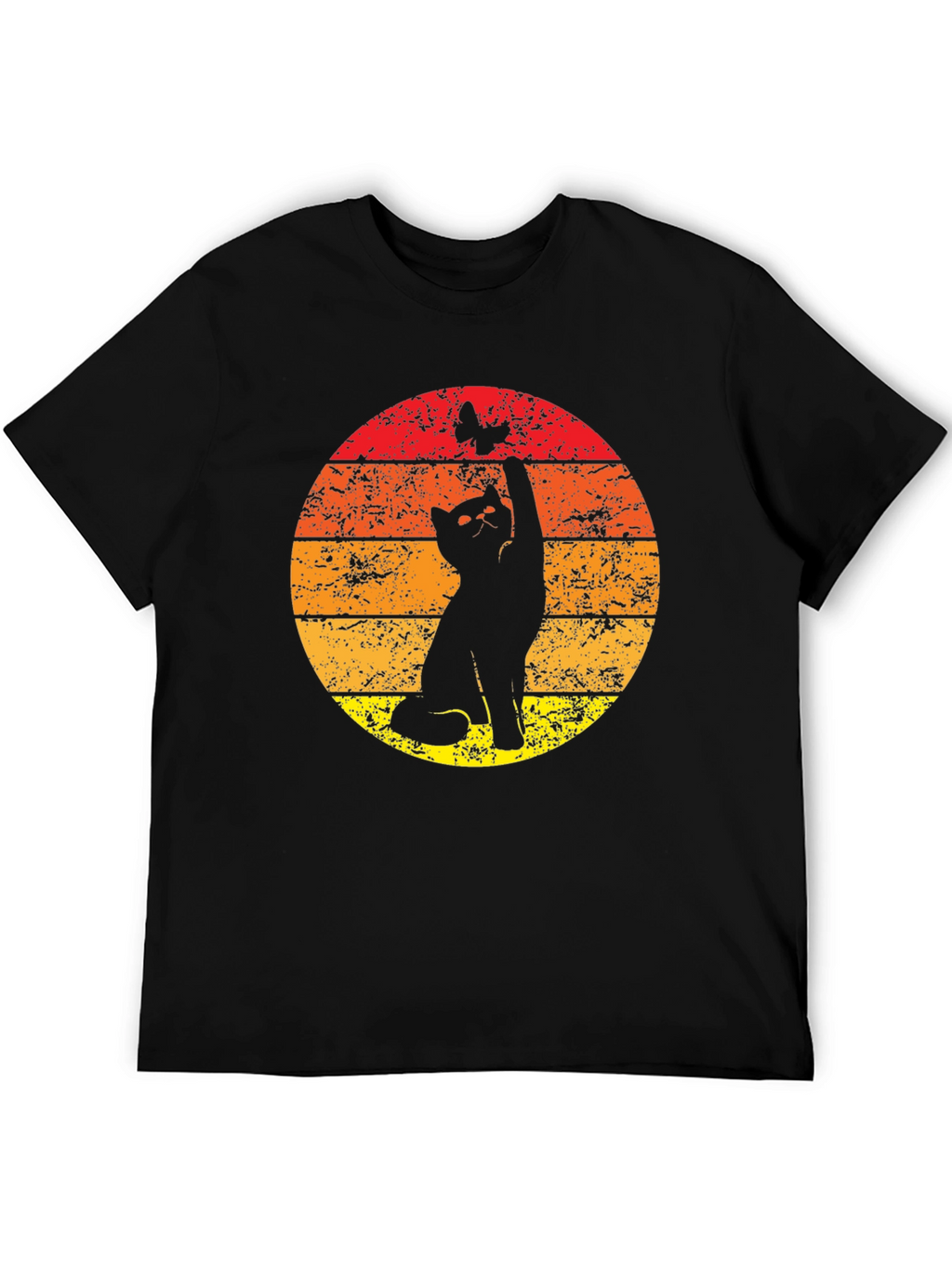 Cat and Butterfly Graphic Tee