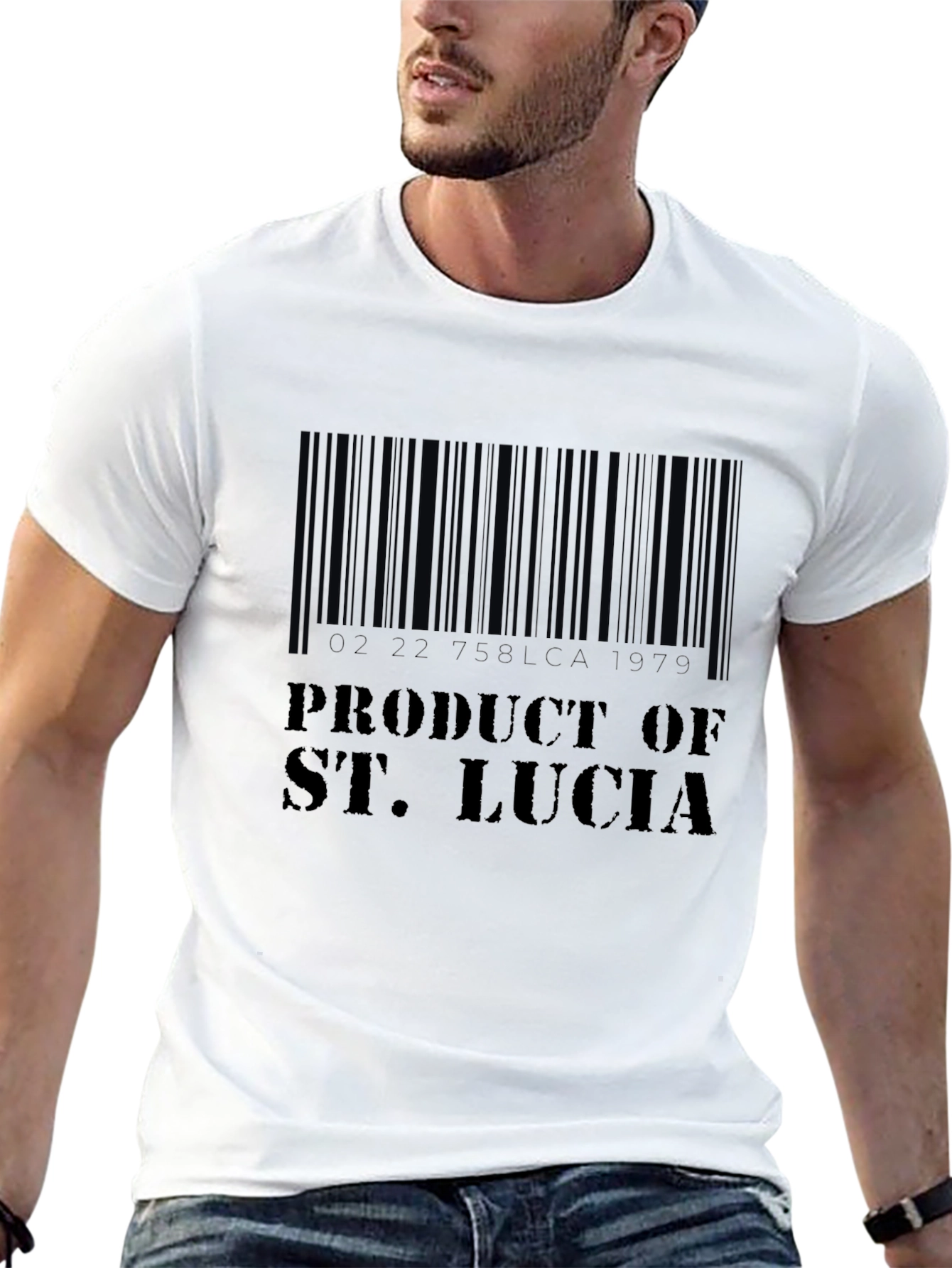 Product of St. Lucia Barcode T-Shirt