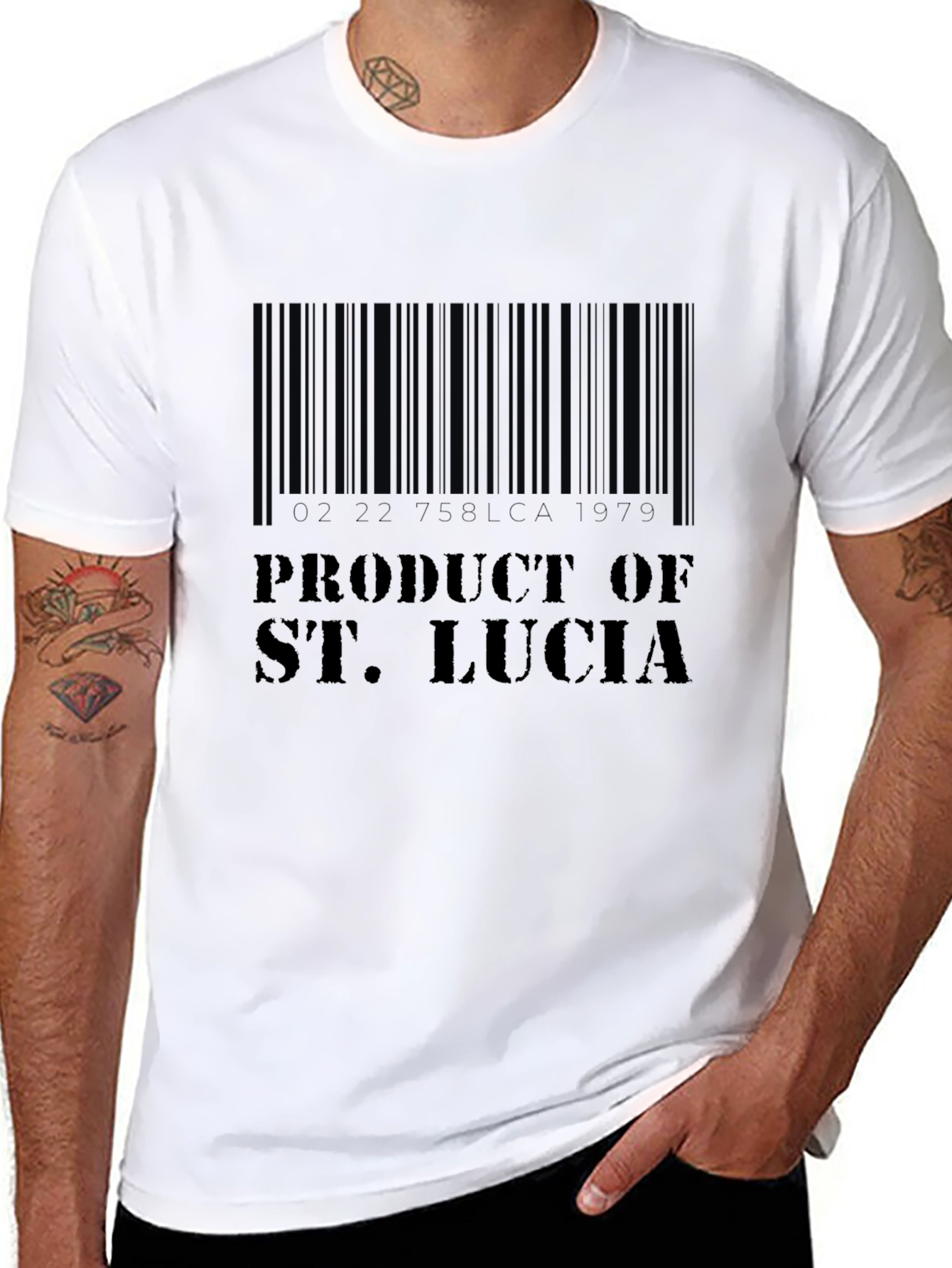 Product of St. Lucia Barcode T-Shirt