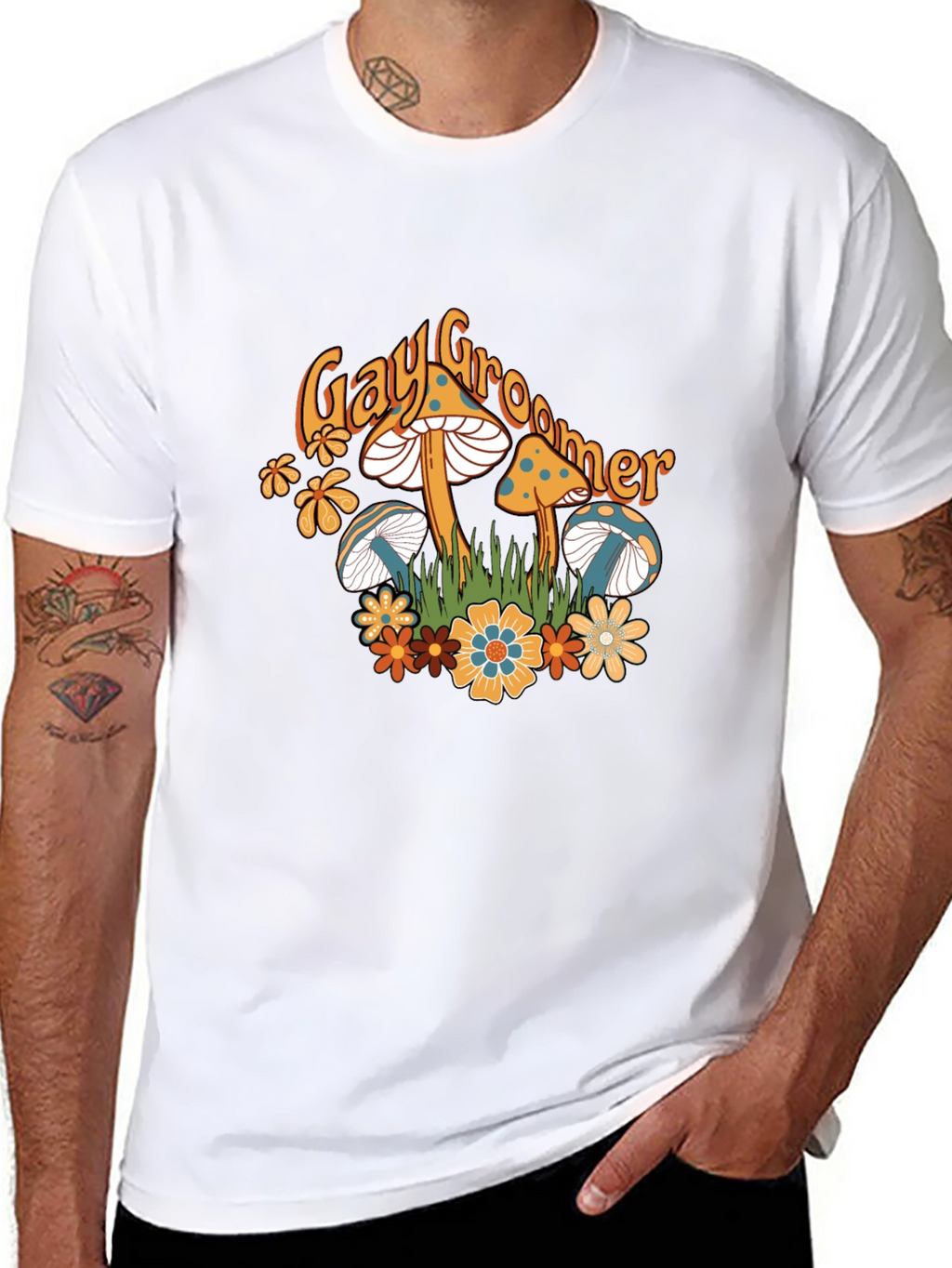 Mushroom Tee - Gay Groomer Graphic T-Shirt