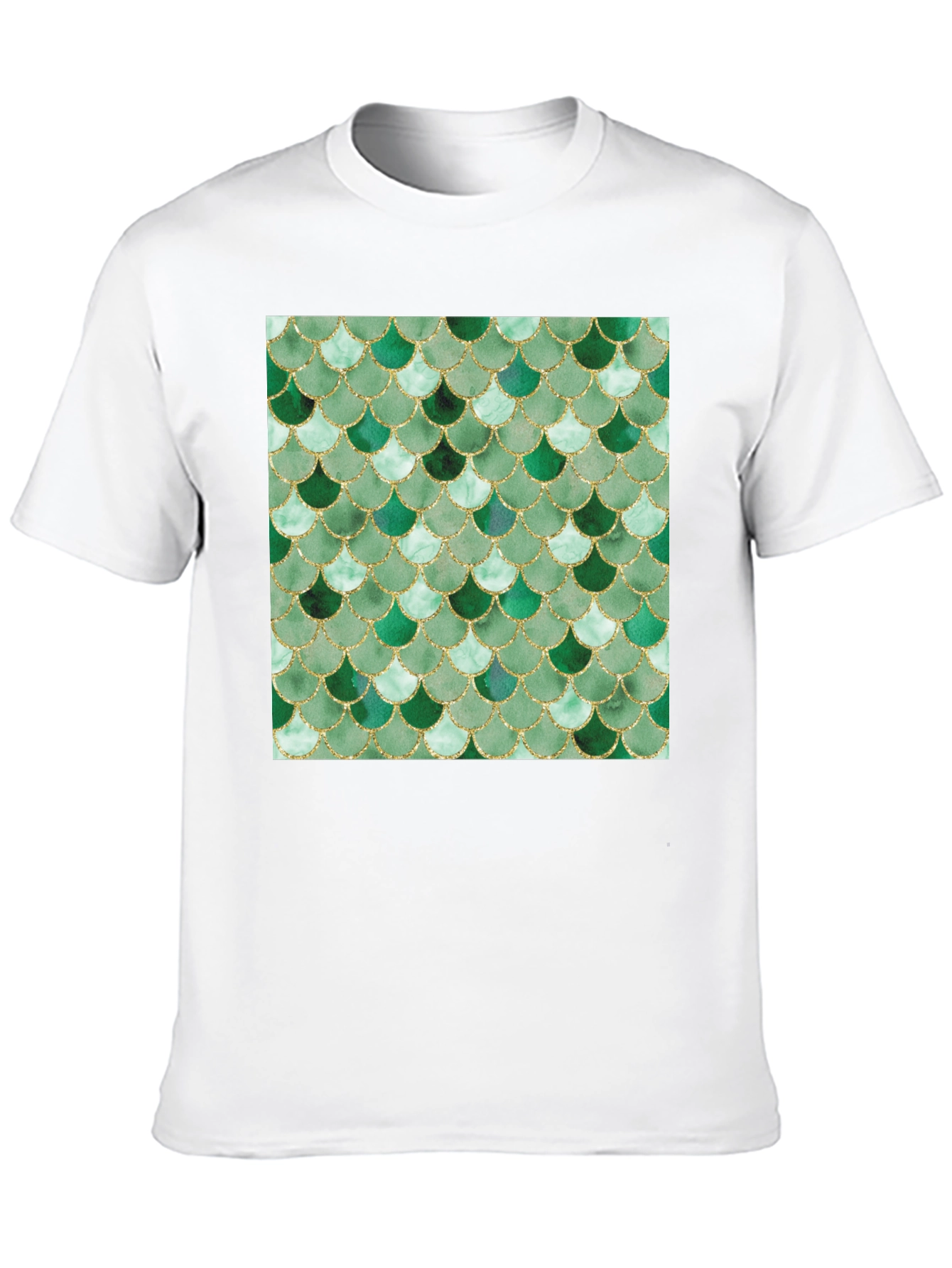 Green Scale Print Black T-Shirt - Stylish Casual Wear