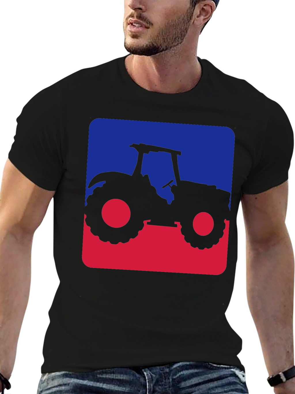 Tractor Silhouette Graphic Tee - Farm Life Style
