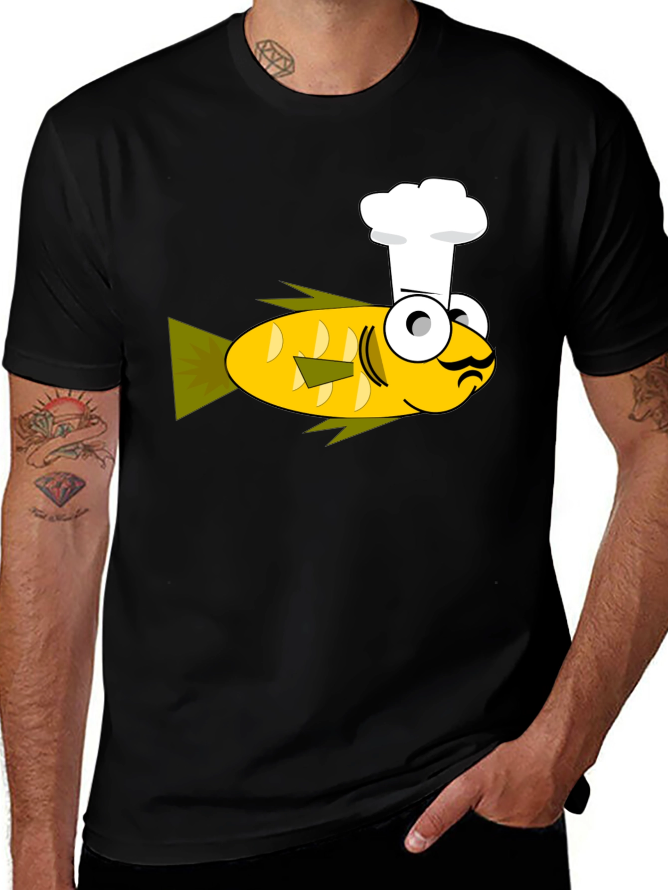 Chef Fish Graphic T-Shirt - Unique Design