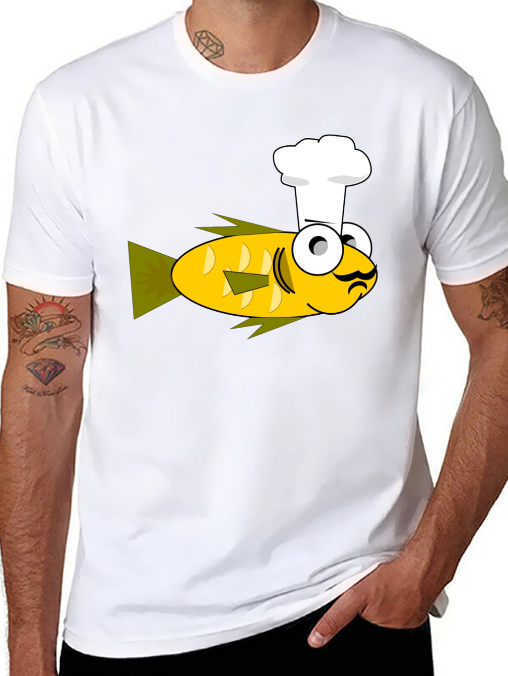 Chef Fish Graphic T-Shirt - Unique Design