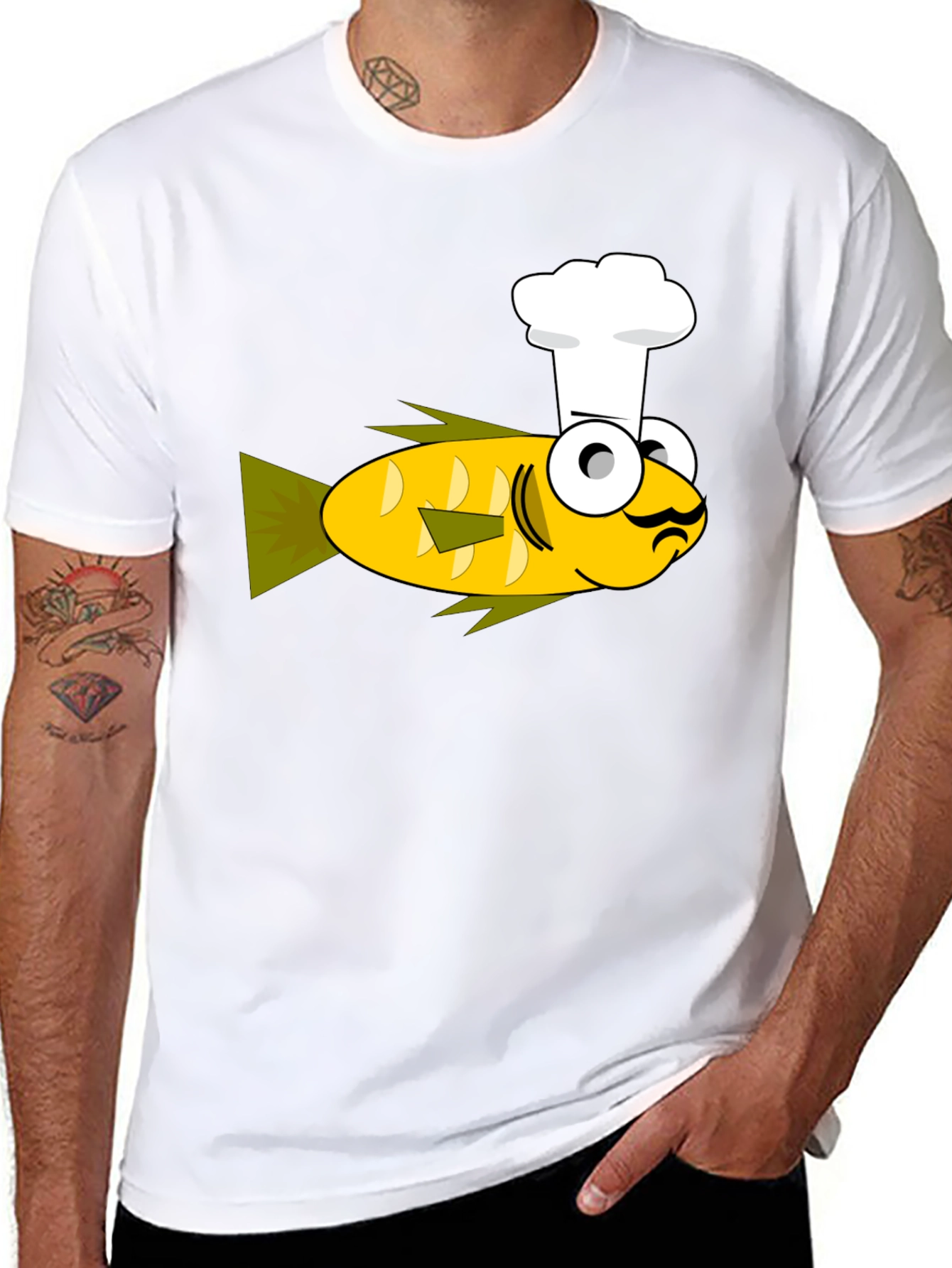 Chef Fish Graphic T-Shirt - Unique Design