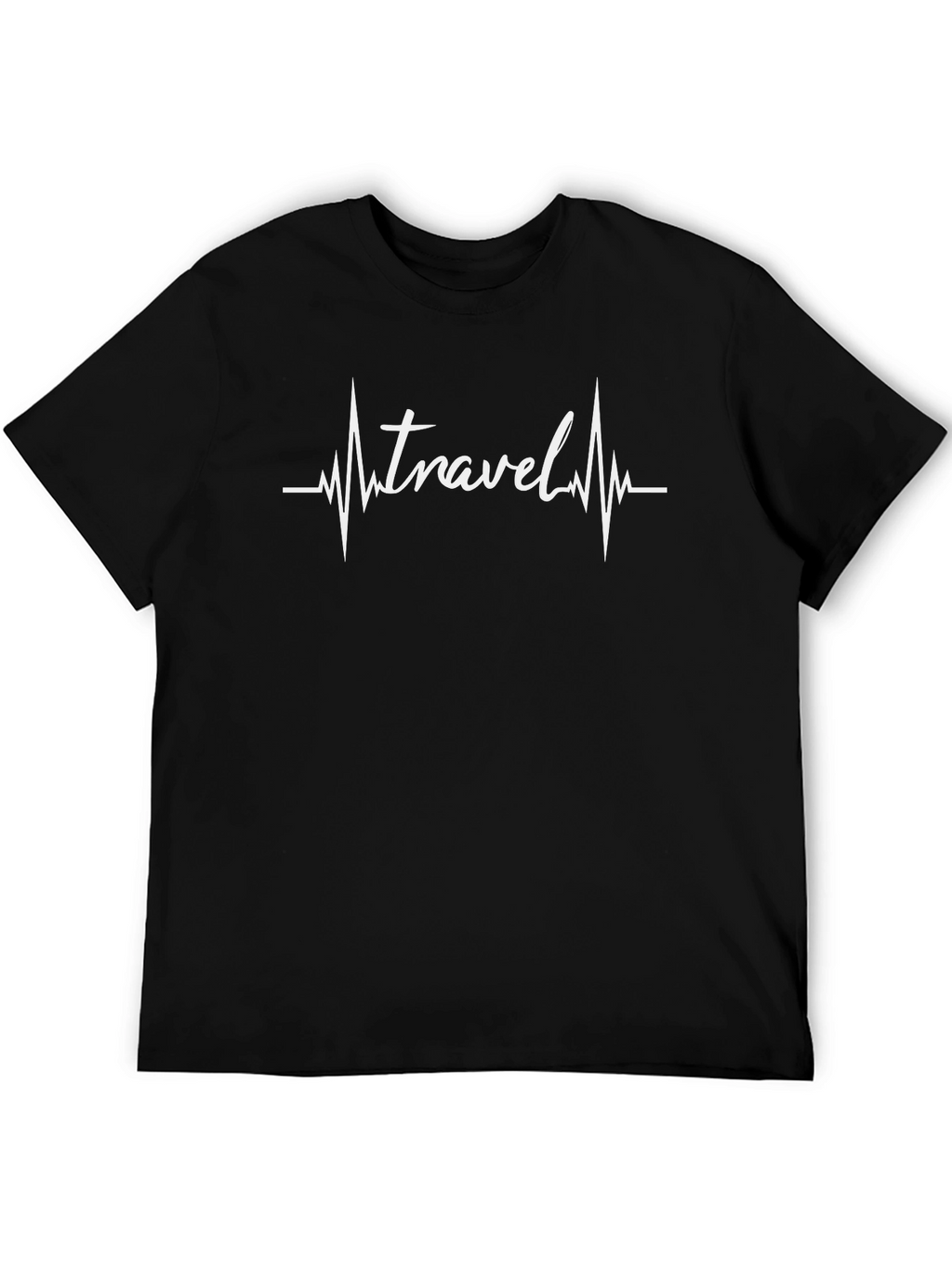 Travel Heartbeat Graphic Tee - Black