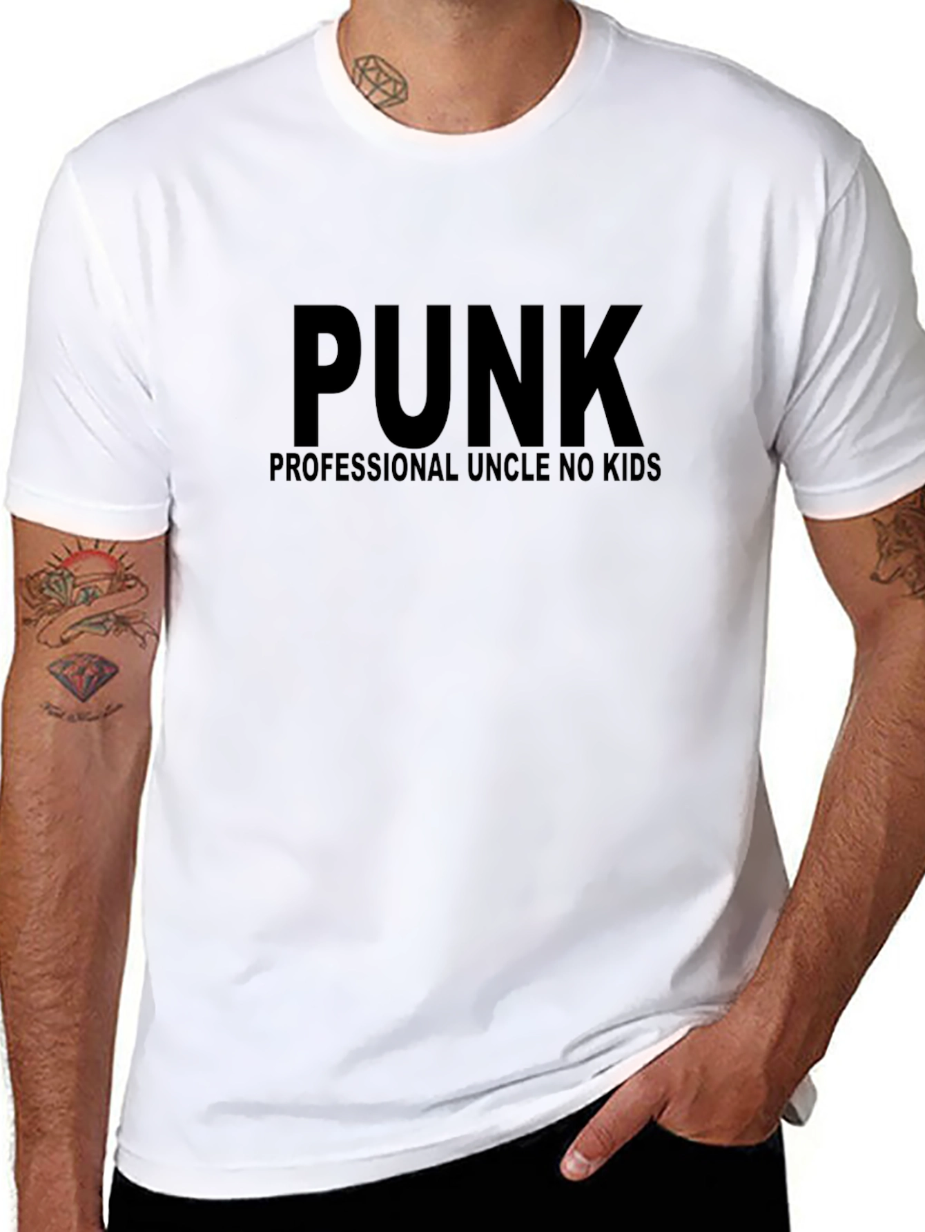 PUNK Professional Uncle No Kids Black T-Shirt