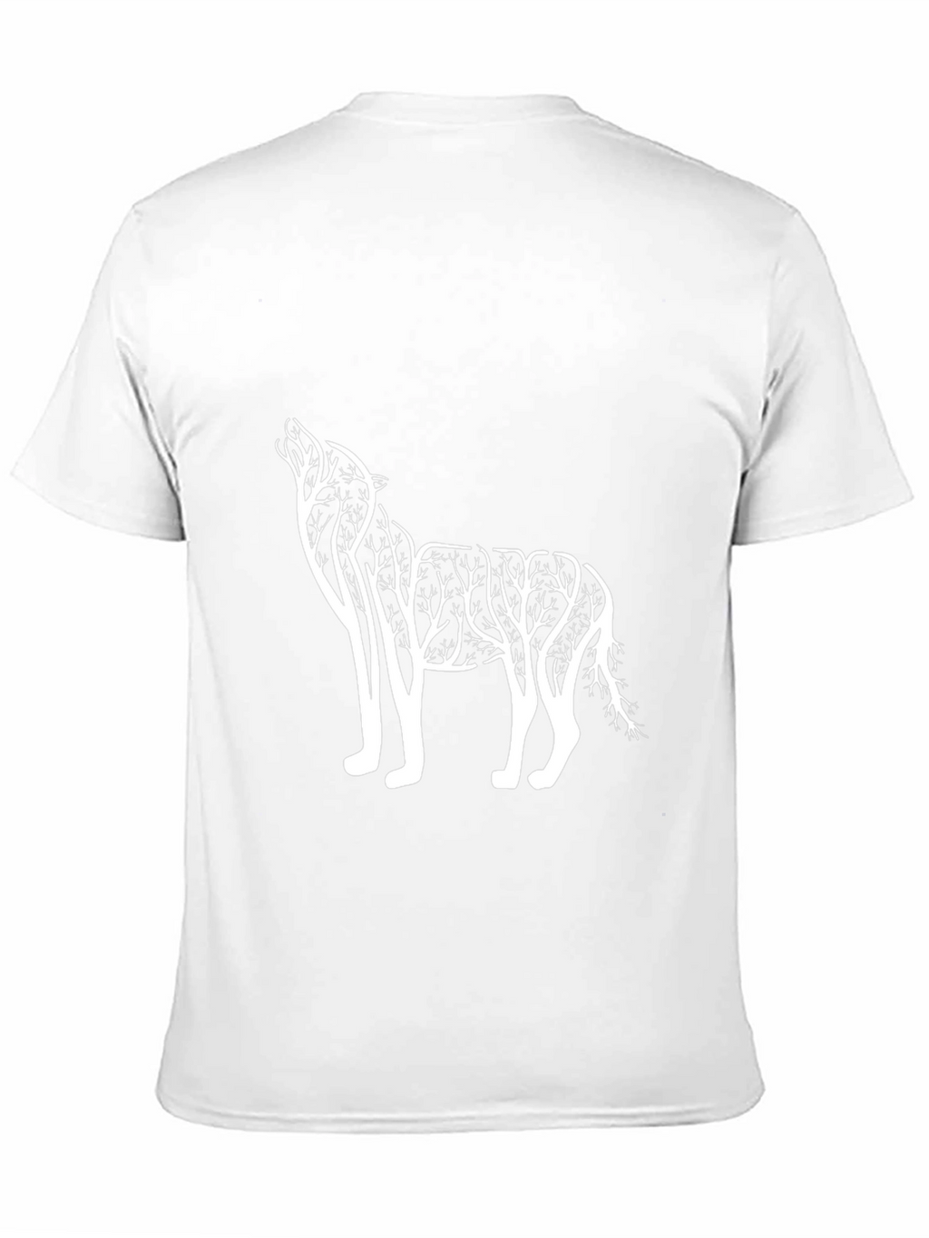 Wolf Tree Graphic Tee - Black Cotton T-Shirt