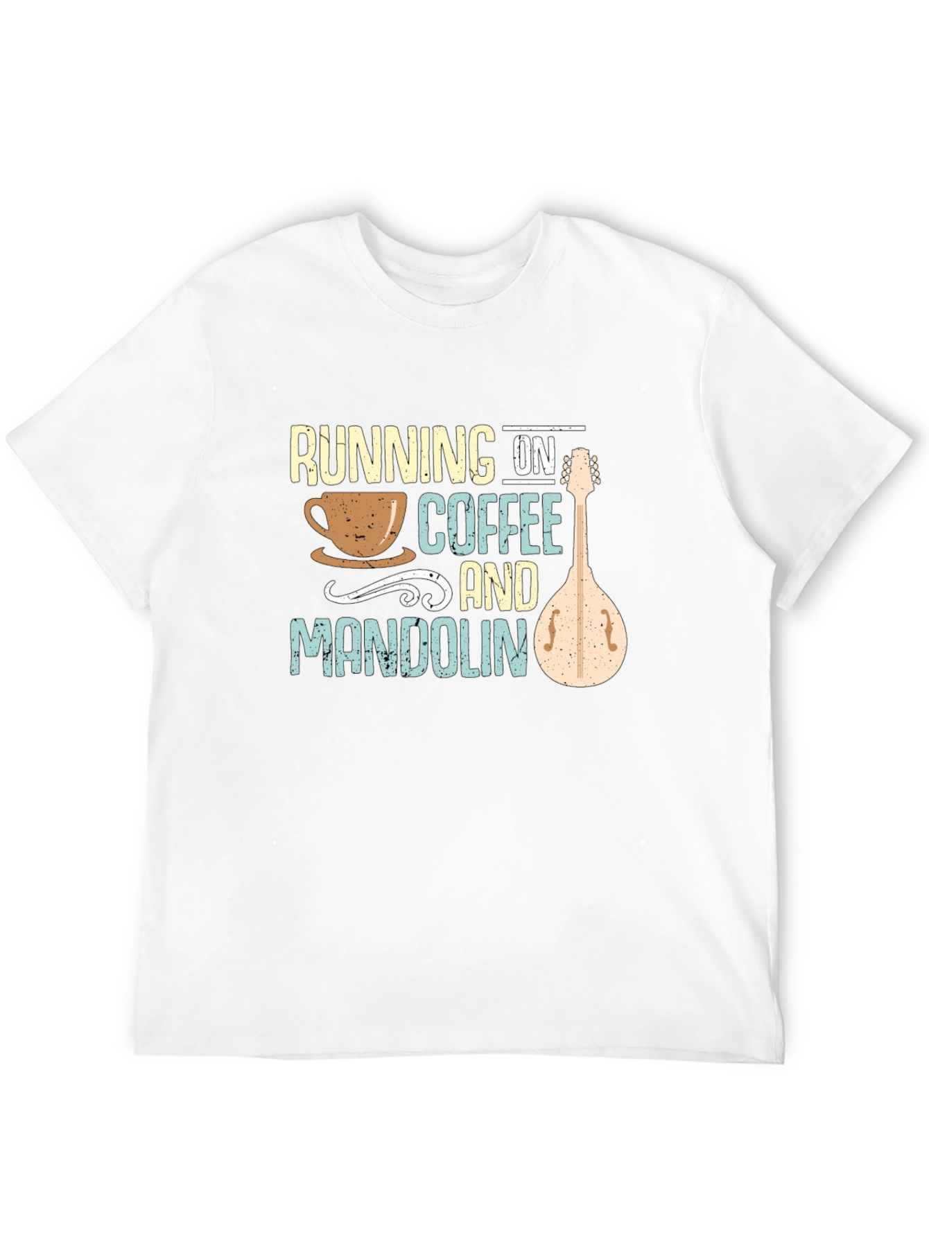 Running on Coffee and Mandolin Black T-Shirt