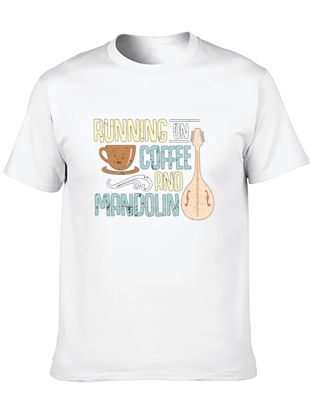 Running on Coffee and Mandolin Black T-Shirt