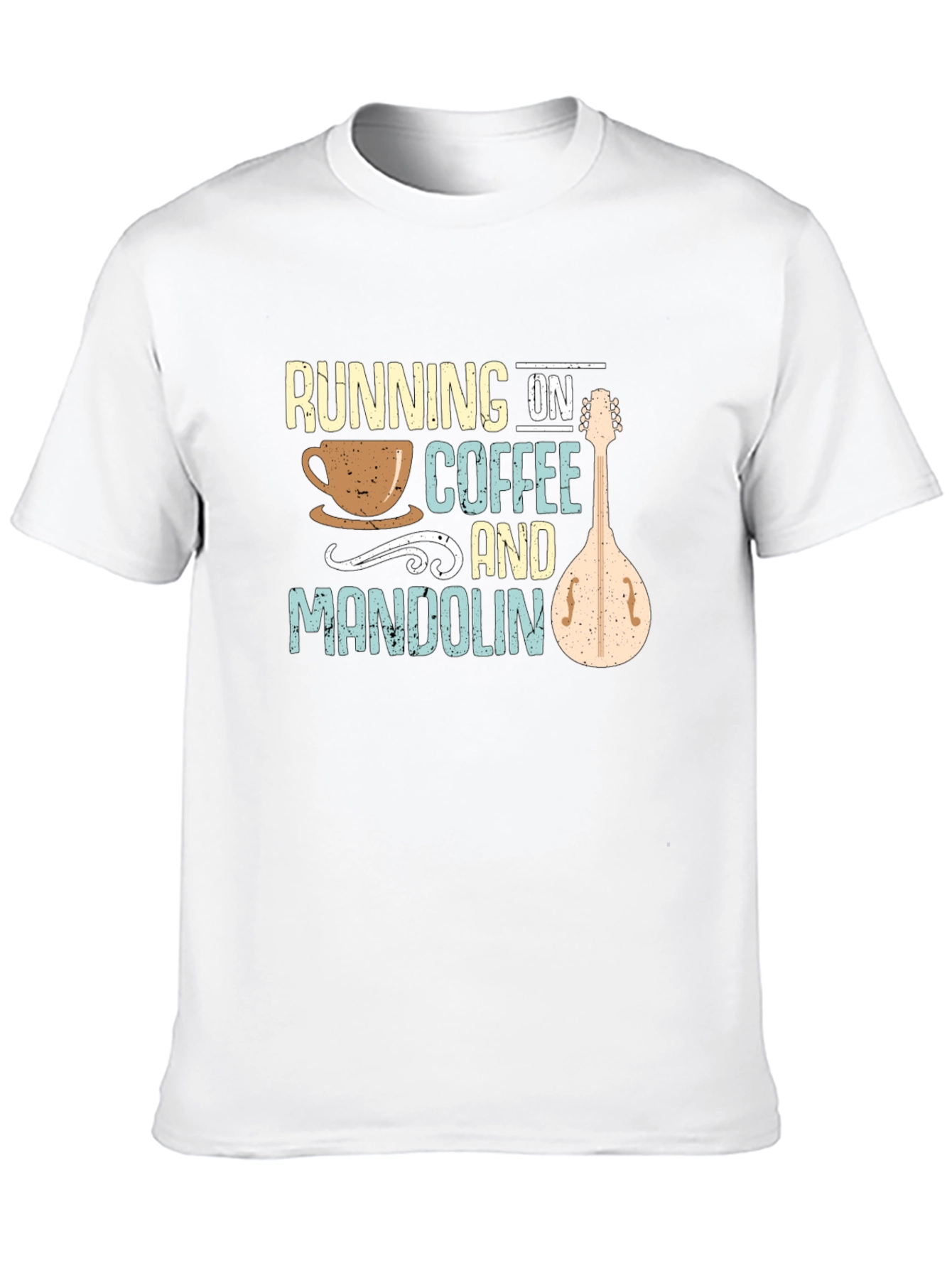 Running on Coffee and Mandolin Black T-Shirt