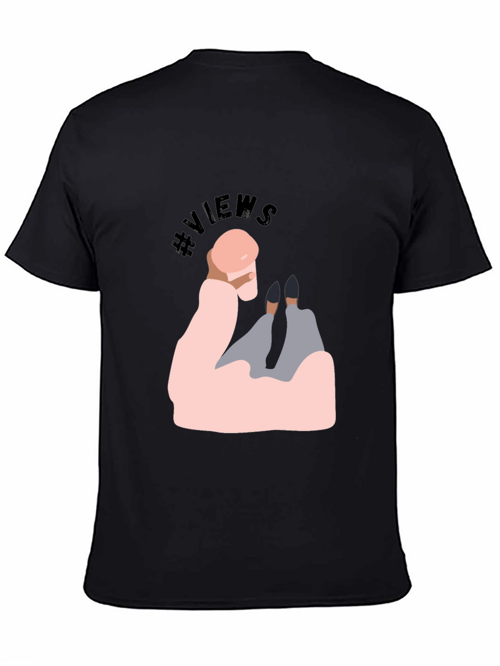 Trendy Graphic T-Shirt - #Views Design