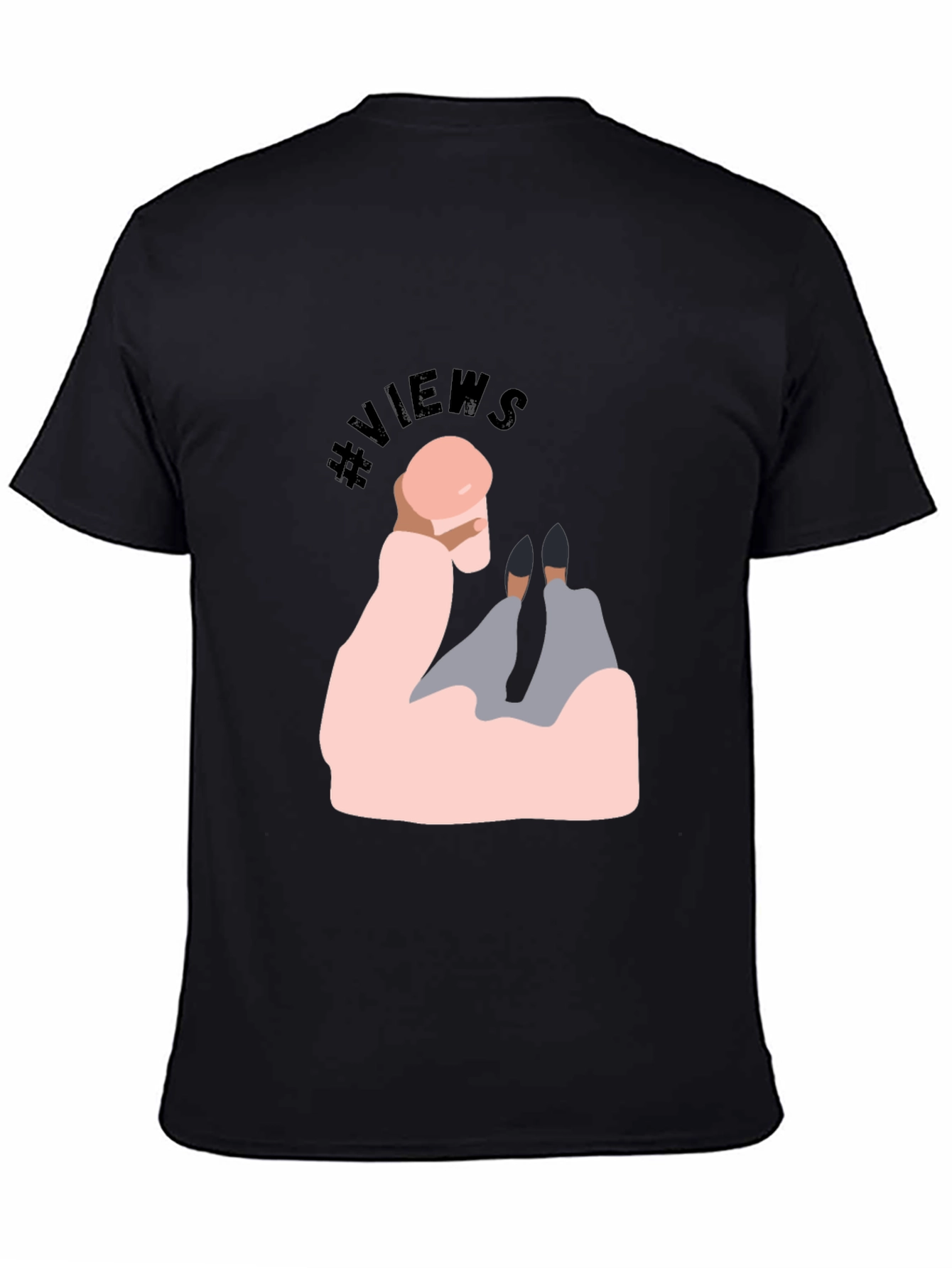 Trendy Graphic T-Shirt - #Views Design