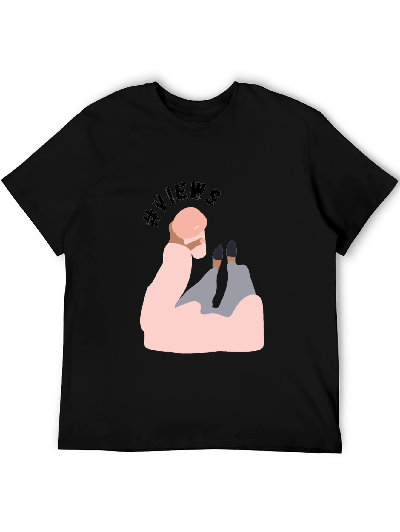 Trendy Graphic T-Shirt - #Views Design
